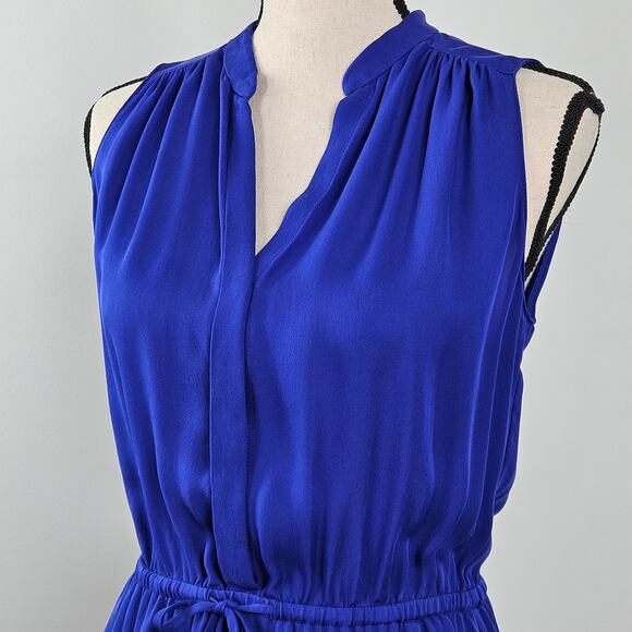 Aritzia Babaton Blue Silk Mini Dress Sleeveless With Pockets | Women's Small - Picture 16 of 16